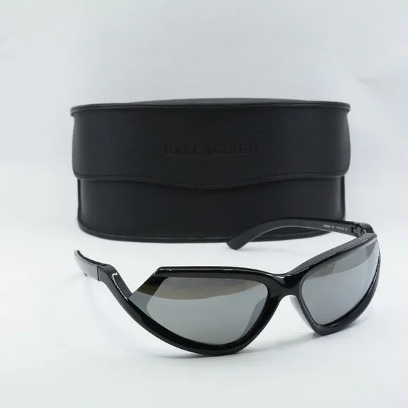 FINAL PRICE NEW BALENCIAGA BB0289S 001 BLACK SILVER SUNGLASSES - Picture 1 of 10